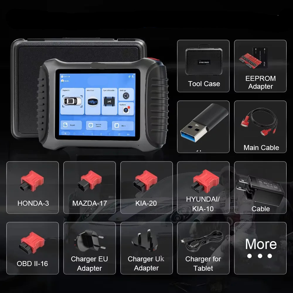 Autodiagnose Tool – Sleutelprogrammeertool – Voertuigscanner – Foutcode Uitlezer – IMMO Programmering – 8-Inch Touchscreen – WiFi Updates