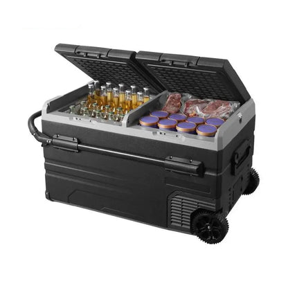 Draagbare Autokoelkast – Koelbox – Mobiele Koelkast – Camping Koelbox – Mini Frigo - 115L – Instelbare Temperatuur – Stil Geluid - QUORE