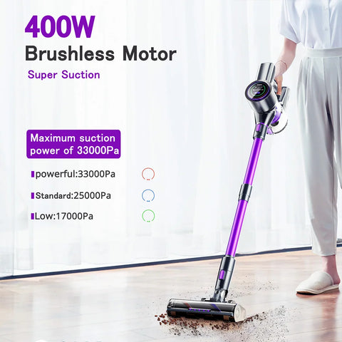 Cordless Stick Vacuum Cleaner - Stick Vacuum Cleaner - Vacuum Cleaner - Cordless Stick Vacuum Cleaner - Powerful Suction - 33KPa - 6 in 1 vacuum - 1.3L Dust Reservoir - Purple