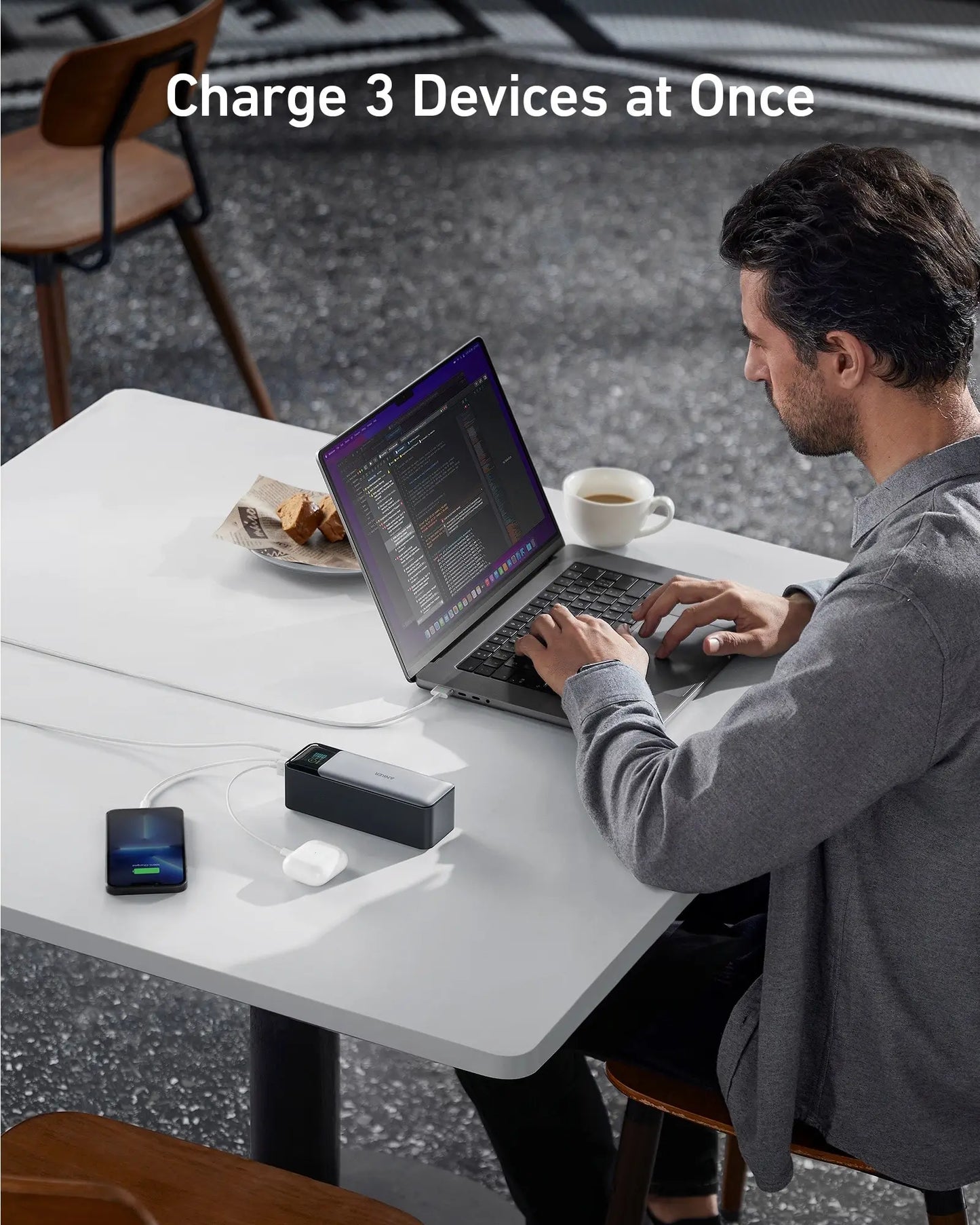 Powerbank – Mobiele Accu – Draagbare Oplader – Externe Batterij – USB Powerbank – Digitaal Display – Lichtgewicht Kunststof Behuizing