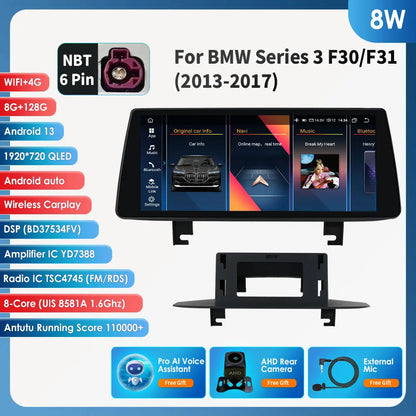 Autoradio BMW 3 Serie – Auto Stereo – Multimedia Speler – Navigatiesysteem – 2DIN Radio – 10,25 Inch Touchscreen – Android 13 Besturingssysteem