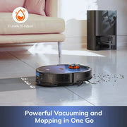 Robot Vacuum Cleaner - 2-in-1 - Mopping Function - Emptying Station, Self-emptying Base - 3000Pa Suction Power - 2.5L Dust Bag - LDS Navigation - 150 mins Runtime - Save up to 5 Maps - App &amp; Voice Control - EU Plug - Gradient Blue