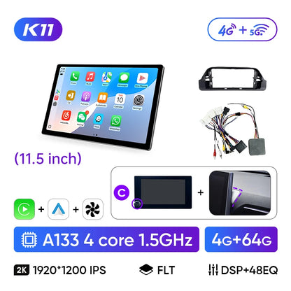 Ainavi 13.1 Car Radio For Toyota RAV4 2020 2021 2023 2024 RAV 4 XA50 Wireless Carplay Android Auto 4G Car Multimedia Player DSP