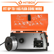 Hitbox - Lasmachine - Elektrische Lasser - 3 in 1 - MIG Halfautomatische Lasmachine - Zonder Gas Inverter MMA Boog MIG TIG Lasser Synergy - Oranje - Set 7