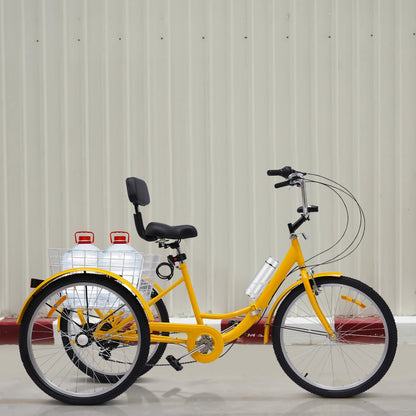Driewieler – Driewiel Fiets – Driwieler – Driewielfiets – 7 Versnellingen – Stalen Frame – Inklapbaar Frame - Zwart