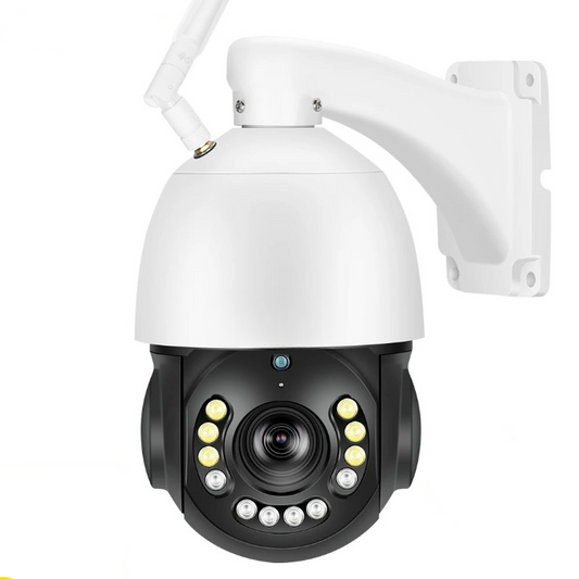 Beveiligingscamera - Camerabewaking - Draadloos - voor Buiten - 4K Ultra HD -30x Zoom - Tweerichtingsaudio - POE Videobewakingssysteem - WiFi - 8MP - Nachtzicht - IP66 - Wit - QUORE