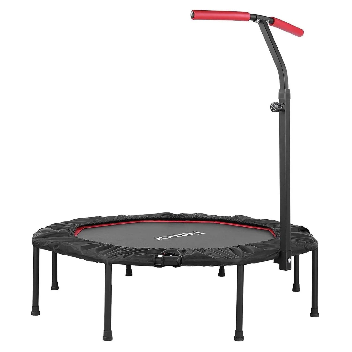 Fitness Trampoline - Mini Trampoline - Opvouwbaar Ontwerp - 127 cm Trampoline - Verstelbare T-handgreep - Indoor - Outdoor - TÜV GS-gecertificeerd - Max 150 kg - Rood - QUORE