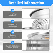 Soup pan - Soup pot - Cooking pans - Stew pan - Soup kettle - 70L - Stainless steel soup pan with lid - With stainless steel lid