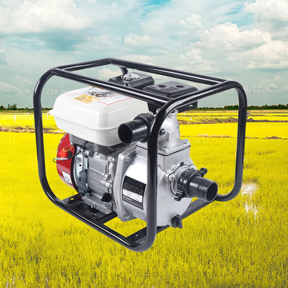Waterpomp Benzine - Water Pump Petrol - 4-Takt Irrigatiepomp - 210cc - 2 Inch In-/Uitlaat - Landbouw Waterpomp
