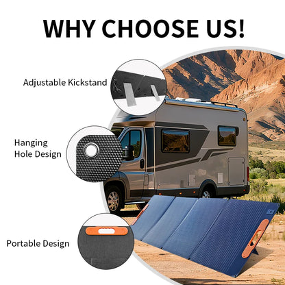 SP200 200W Portable Solar Panel 17.6V Foldable Solar Charger Flexible Solar Generator Camping RV Emergency Supply