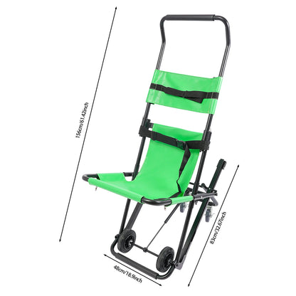 Opvouwbare Trapstoel – Noodtrapstoel – Evacuatiestoel – Transportstoel – Rolstoel Trap – Lichtgewicht Aluminium – Draagvermogen 159 kg - Zwart & Grijs