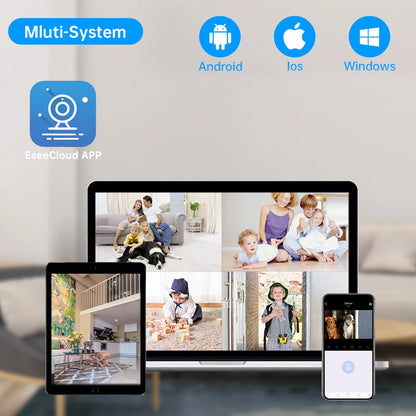 Beveiligingscamerasysteem - met 10 CH POE HD NVR - 3 Megapixels - 4 camera's - Tweerichtingsaudio - QUORE