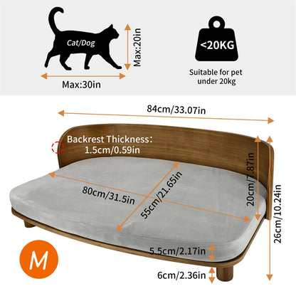 Kattenbed – Kattenmand – Huisdierenbed – Dierenbed – Comfortabel Kussen – Duurzaam Houten Frame