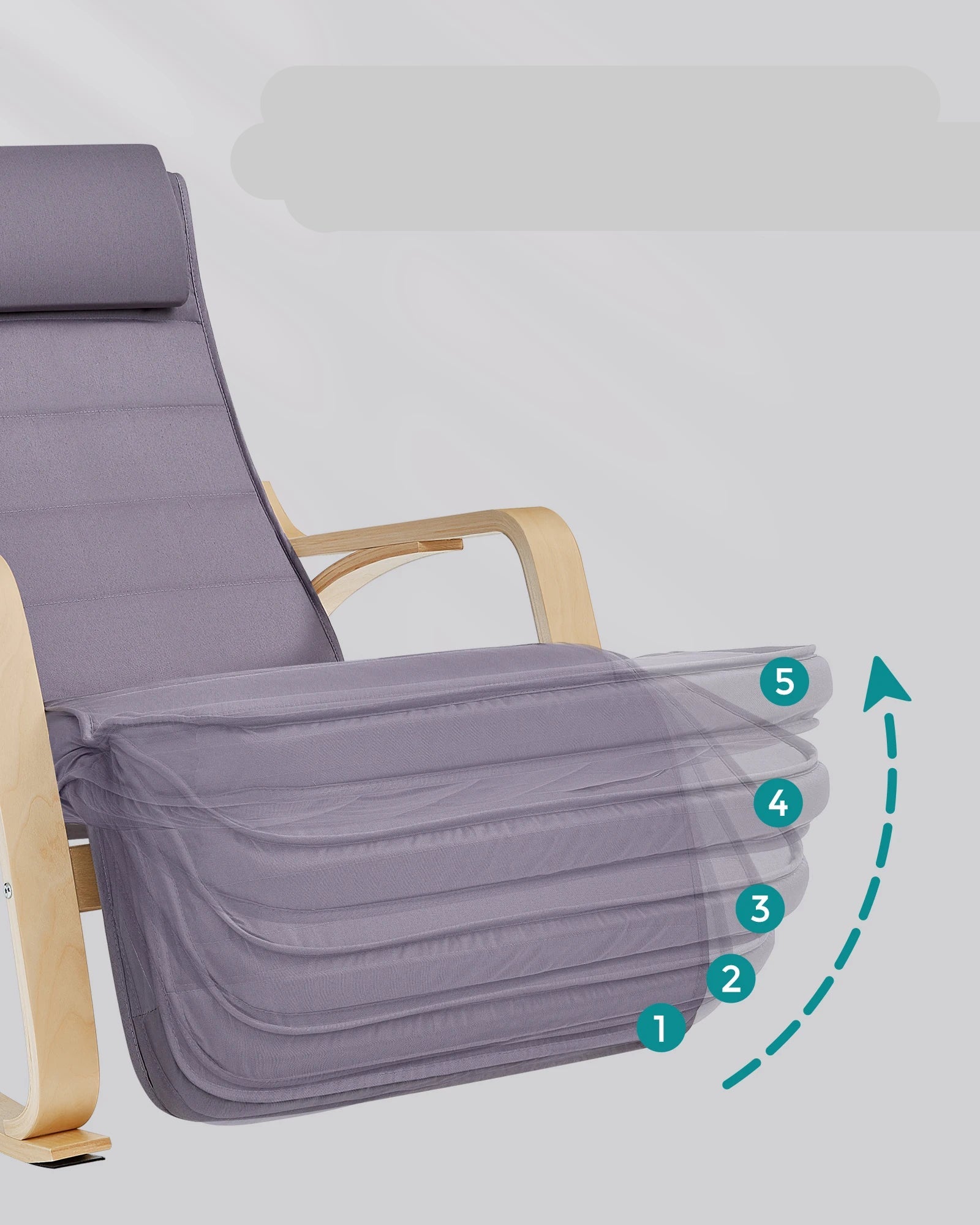 Schommelstoel - Schommelbank -  Relaxstoel - Draaifauteuil -  Comfortabele Relaxstoel voor Thuis - Zwart - QUORE