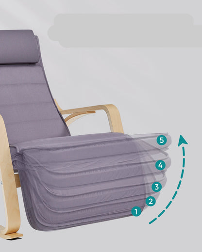 Schommelstoel - Schommelbank -  Relaxstoel - Draaifauteuil -  Comfortabele Relaxstoel voor Thuis - Zwart - QUORE