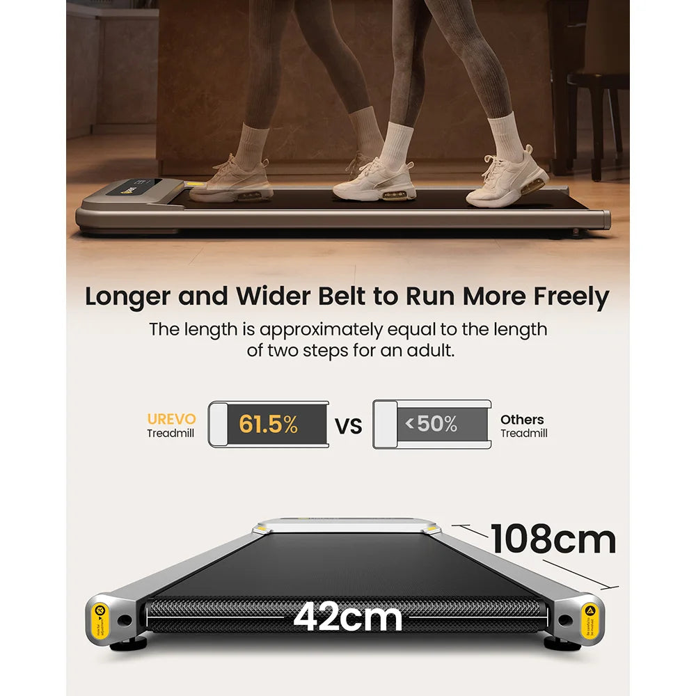 Loopband - Walking Pad - Wandelband - Hardloopband - Loopbanden - 2.5PK - Onder Bureau Loopband - 120kg Belastbaar - Draagbaar - LED Display - Snelheid tot 6 km/u - Voor Thuisgebruik