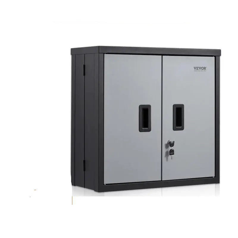 Wandkast - Kast - Locker - Opbergkast - Incl Slot en Sleutel - 54.5 Laadgewicht per Plank - Kluis - 66 x 30.5 x 66 CM - Garage - Muurkast - Cabinet - Zwart