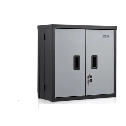 Wandkast - Kast - Locker - Opbergkast - Incl Slot en Sleutel - 54.5 Laadgewicht per Plank - Kluis - 66 x 30.5 x 66 CM - Garage - Muurkast - Cabinet - Zwart