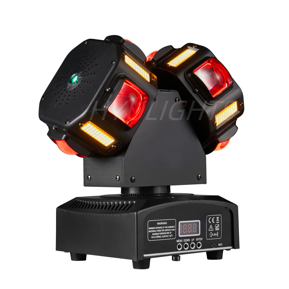 2PCS Double Head Moving Head – LED Beam Lamp – Stroboscoop Licht – Laser Projector – DJ Podiumverlichting – 8x12W RGBW LED – 150W Power Met 540° Pan & 360° Tilt