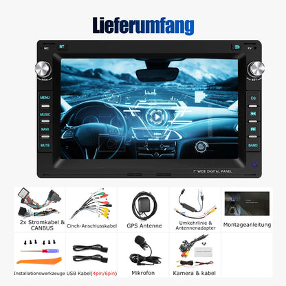 ESSGOO Android 15 Carplay Car Radio 4+64G For VW Golf Jetta MK4 Polo 9N Passat B5 T5 T4 Car Multimedia Player GPS WiFi RDS