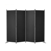 Kamerscherm - Scheidingswand - Scherm Partitie - Scheidingswand Kamerscherm - 5.6ft - 4 Paneel - In Maat & Hoogte Verstelbaar Vrijstaand - Opvouwbaar - voor Kantoor Thuis - Zwart