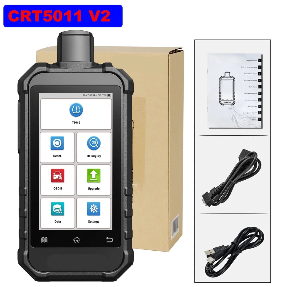 Professionele TPMS Diagnosetool – Bandenspanningsmeter – OBD-II Scanner – Sensor Activator – Resettool – 12 Onderhoudsfuncties – 5 Inch Scherm