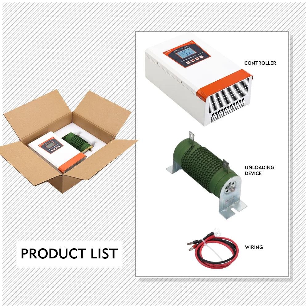 Hybride Dubbele MPPT Laadregelaar – Zonne-energie Regulator – Windturbine Controller – Acculader – Energiebeheer 3000W – Automatische 24V/48V Spanning Detectie