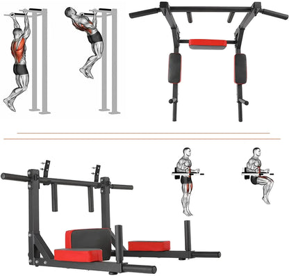 Optrekstang - Pull up bar - Pull up station - Pull up Tower - 300kg - Stevige Wandgemonteerde Optrekstang – Ideaal voor Thuisfitness en Krachttraining - QUORE