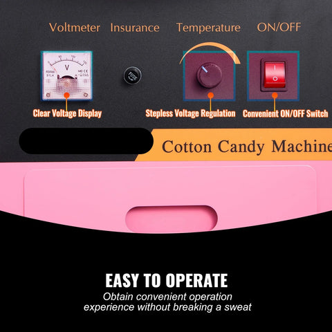 Commerciële Suikerspinmachine Retro - Professioneel - Suikerspinmakers - Met kar - Snoep - Kinderfeestje - Suikerspin Suiker - Cotton Candy - QUORE