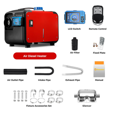 Sunster Universele Verwarmer - Diesel Verwarmer 220V- 8KW 12V- met LCD Afstandsbediening