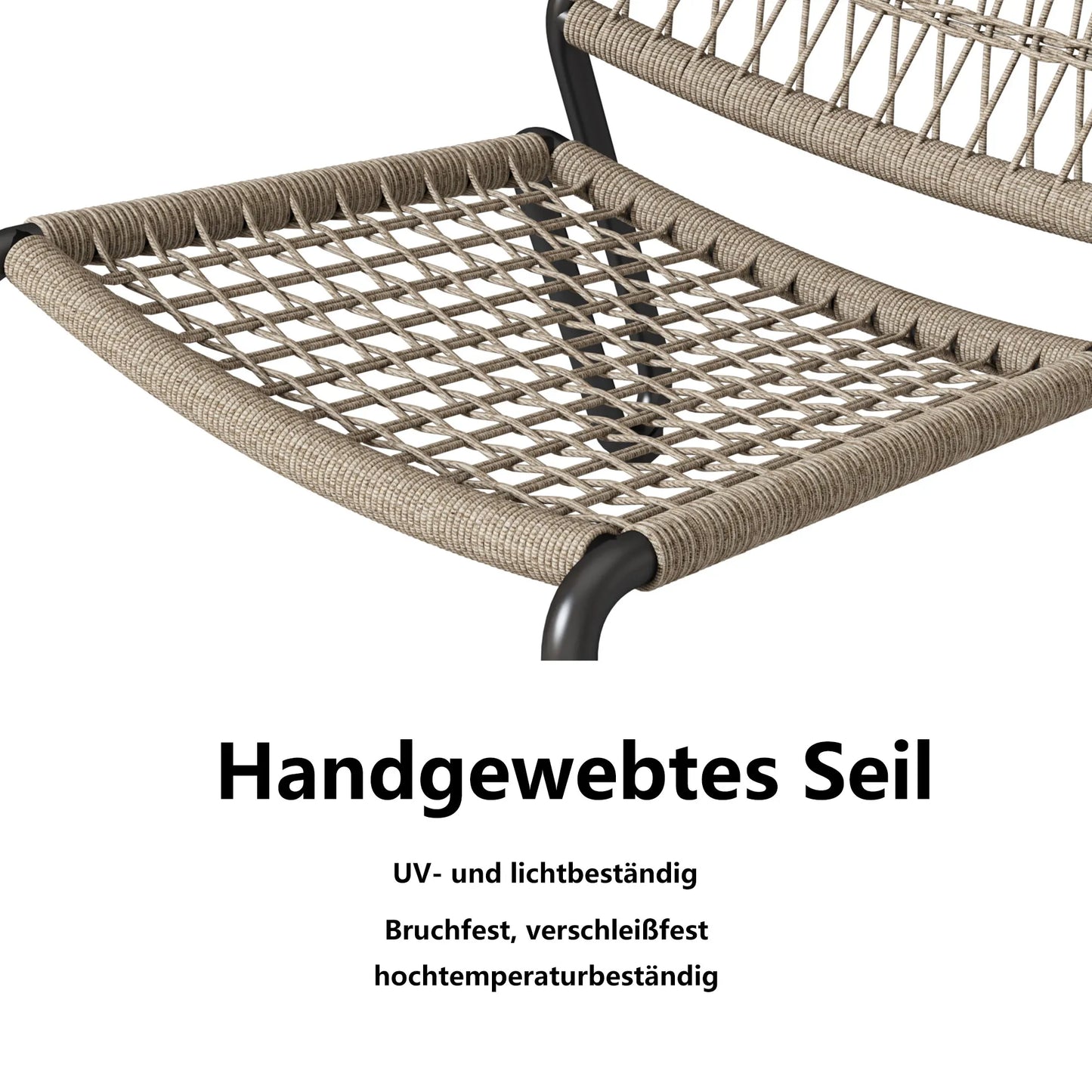 Buitenstoelen – Tuinstoelen – Balkonstoelen – Strandstoelen – Handgeweven – Weerbestendig – Ergonomisch Ontwerp - 59 x 81 x 71.5 cm
