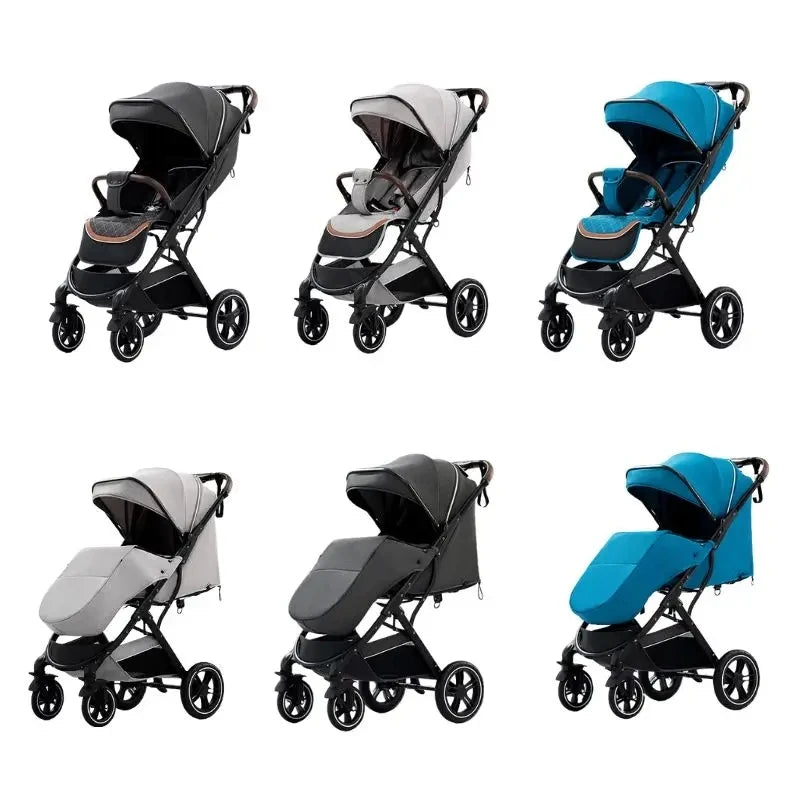 Kinderwagen – Wandelwagen - Babywagen – Opvouwbaar - 3-in-1 - Multifunctioneel - Lichtgewicht - Comfortabel - Veilig – Schokabsorptie - Zwart