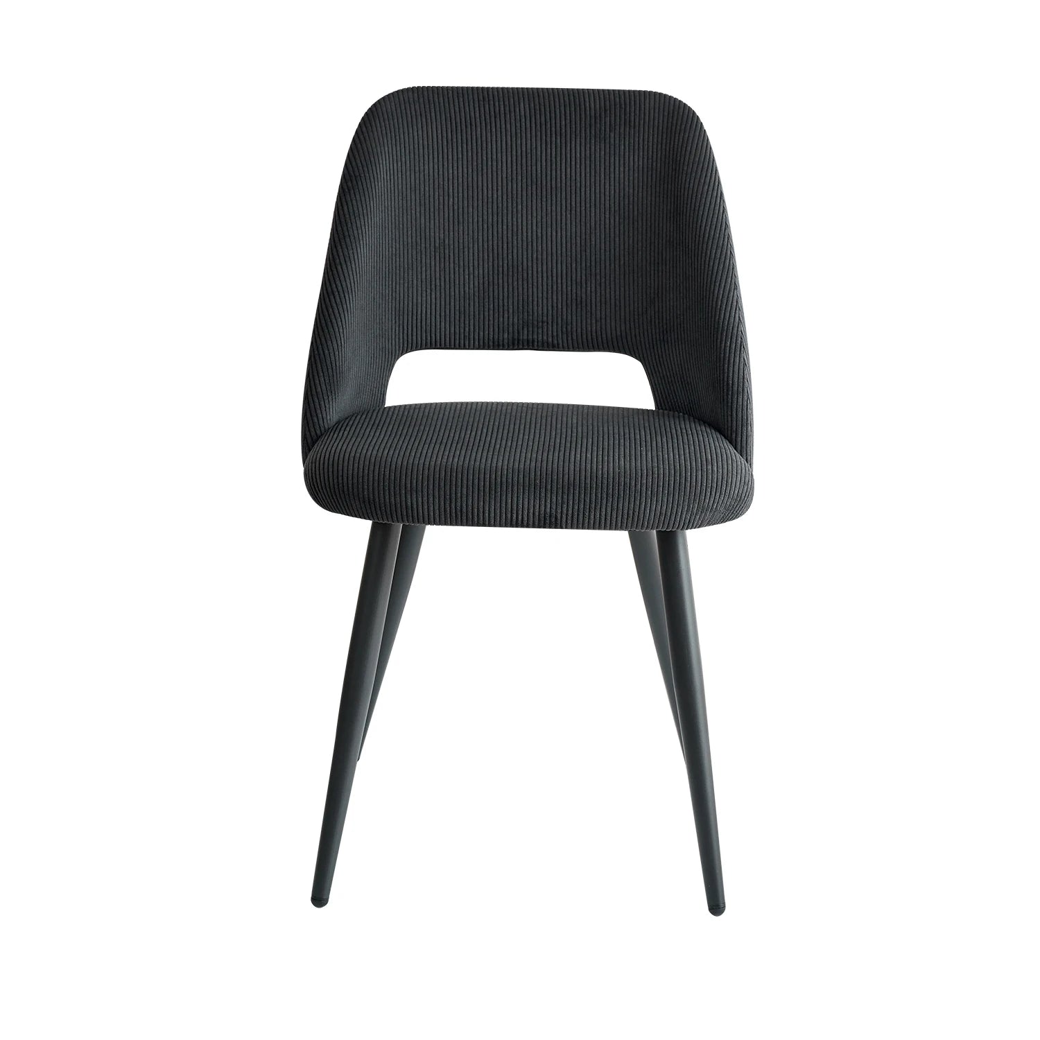 Set of 2/4/6 Stylish Corduroy Dining Chair - Soft Fabric Seat, Ergonomic Design, Suitable for Family Dining Space - QUORE