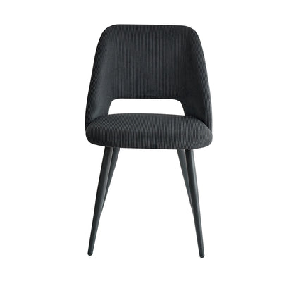 Set of 2/4/6 Stylish Corduroy Dining Chair - Soft Fabric Seat, Ergonomic Design, Suitable for Family Dining Space
