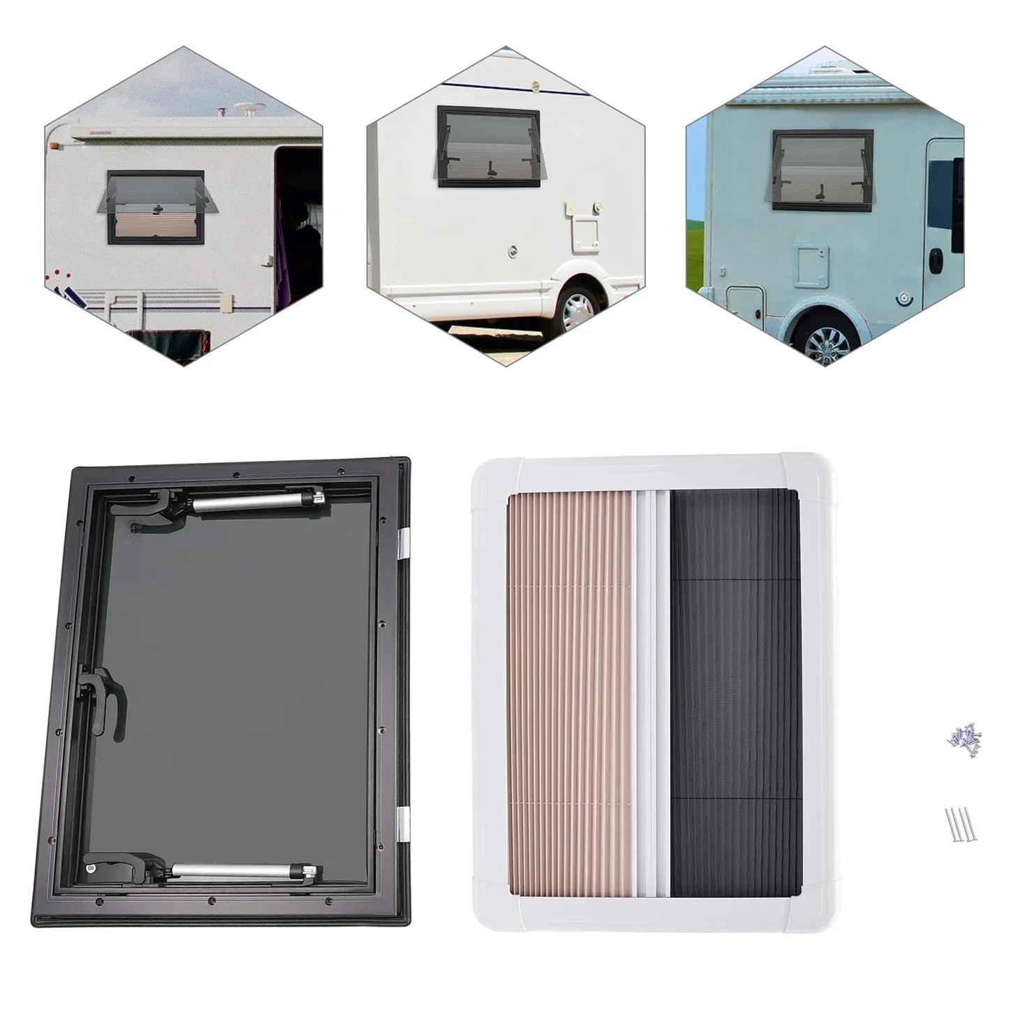Camperraam – Camper Raam – Caravanraam – Bestelwagenraam – Aluminium Schuifraam – Getemperd Glas – Privacyglas