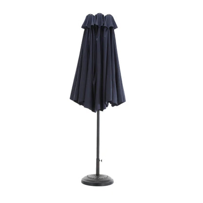 Buitenparasol – Tuinparasol – Dubbele Buitenparasol – Dubbele Parasol – Rechthoekige Parasol – Waterbestendig Polyester – Dubbellaags Ontwerp - Donkergrijs