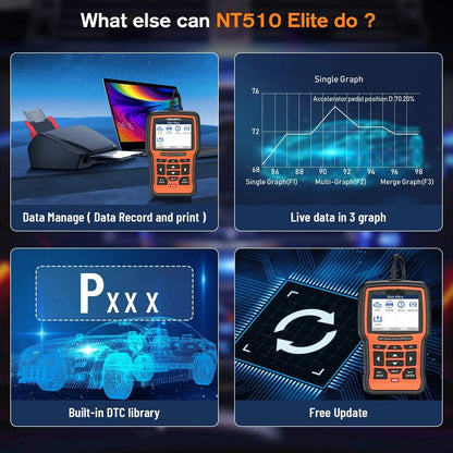 Auto Diagnosetool – Multisysteem Scanner – Foutcode Lezer – OBD2 Diagnostiek – ABS Reset – Actieve Testfuncties – Gratis Software Updates