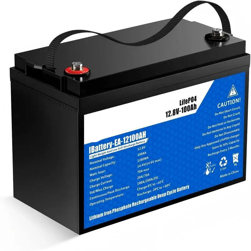 LiFePO4 Accu – Lithium Batterij – Zonne-energie Batterij – Camper Accu – Boot Accu – 51,2V 100Ah – Ingebouwd Slim BMS – Hoog Rendement & Lange Levensduur