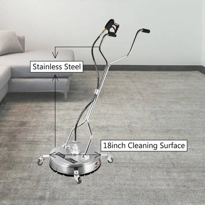 Hogedrukreiniger - Oppervlaktereiniger - Terrasreiniger - Karcher - 18Inch - 4000 PSI - Met 4 Wielen en Dubbele Handgreep, Ideaal voor Beton, Terras, Oprit en Dek