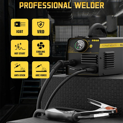 3 in 1 - Semi-automatisch Lasmachine - Lasmachine - Lasapparaat - Digitaal Inverterlassen - Draagbare MIG-lasser - met 17V Torch - AC 110V - 50/60Hz - MIG - MMA - Lift TIG - IGBT - Zwart