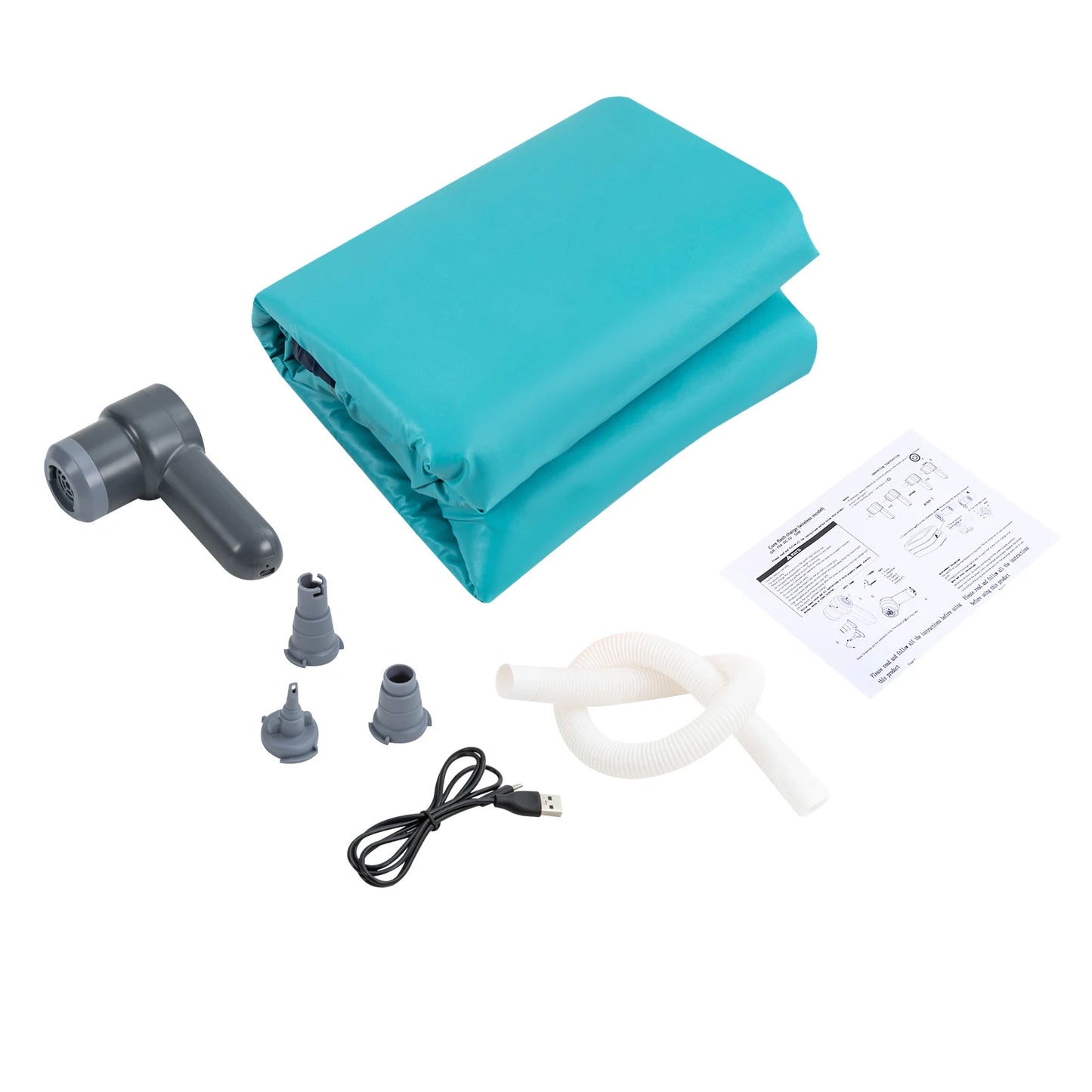 Opblaasbaar Bad voor Volwassenen – Opvouwbare Badkuip 140x84x74 cm – Blauw met Lichtblauw – Inclusief Pomp – Comfortabel Thuisbad voor Binnen en Buiten