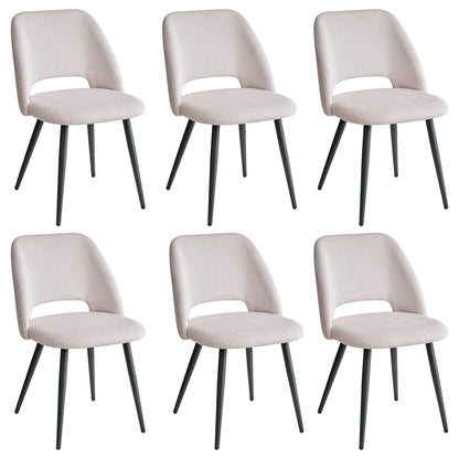 Set of 2/4/6 Stylish Corduroy Dining Chair - Soft Fabric Seat, Ergonomic Design, Suitable for Family Dining Space