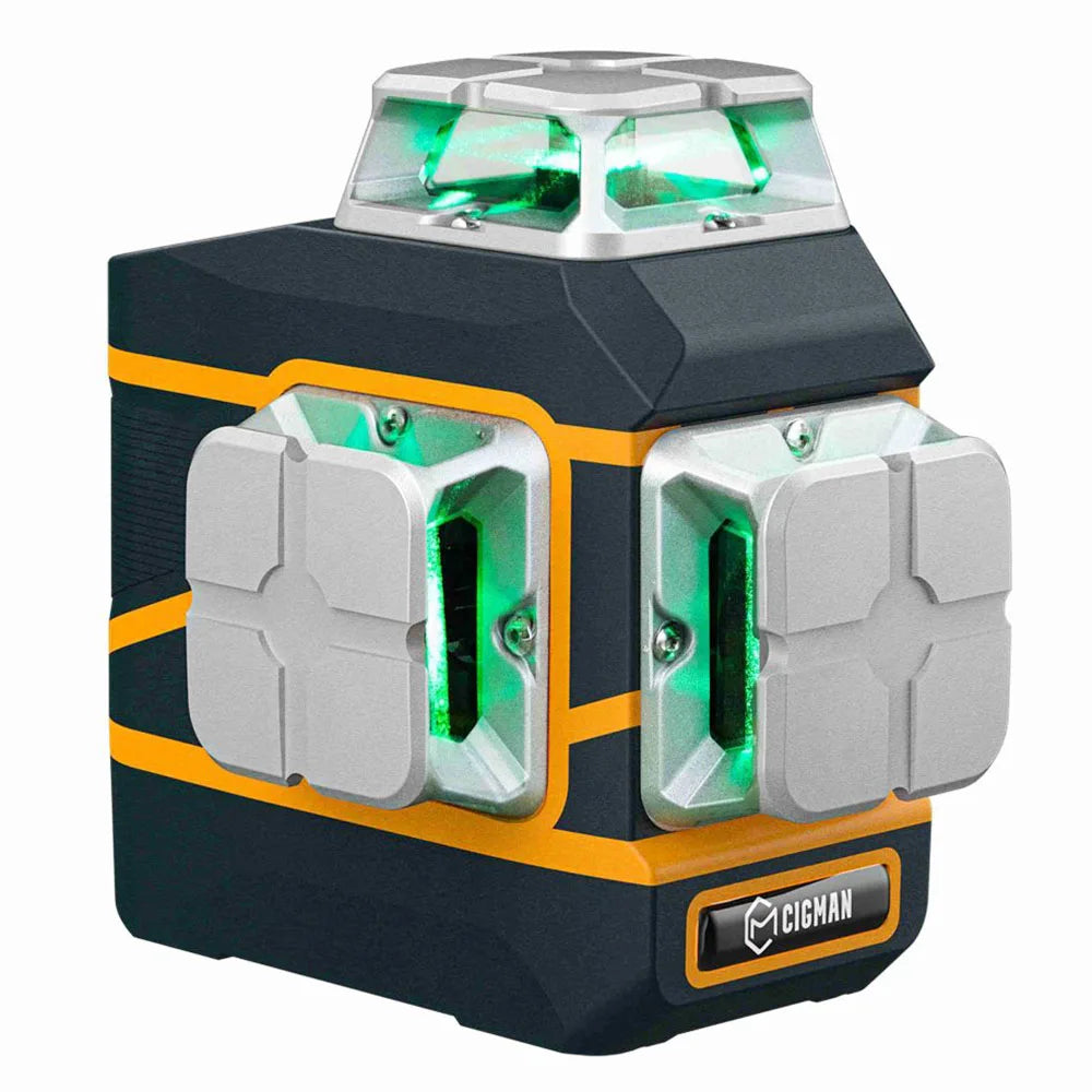Laser Waterpas – 3D Waterpas – Grondwaterpas – Nivelleerwaterpas – 3x360° Laserlijnen – Groene Laser – IP54 Waterdicht