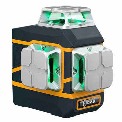 Laser Waterpas – 3D Waterpas – Grondwaterpas – Nivelleerwaterpas – 3x360° Laserlijnen – Groene Laser – IP54 Waterdicht