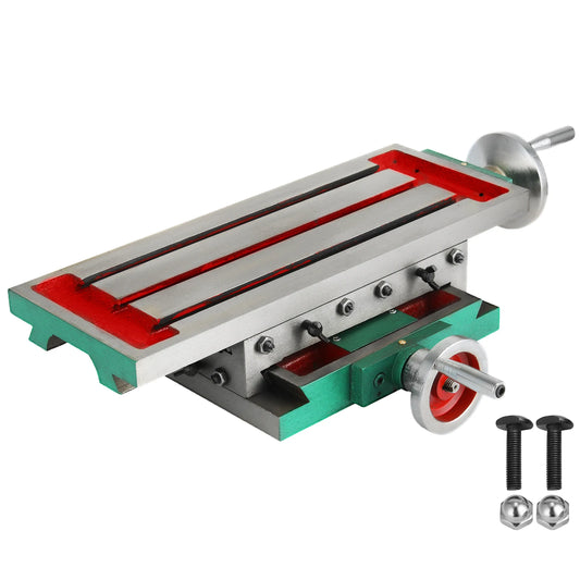 Freestafel - Werktafel - Werkbank - 17,7×6,7 inch - Samengestelde werktafel - 2 assen - 4 manieren om te boren - QUORE