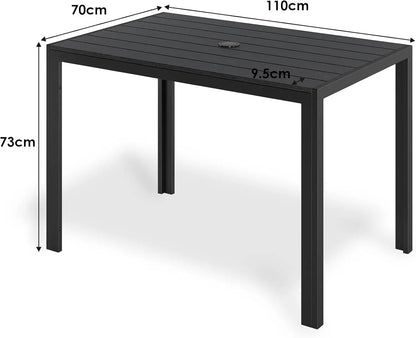 Tuintafel – Balkontafel – Buiten Tafel – Terrastafel – Aluminium Frame – Weerbestendig WPC Blad - QUORE