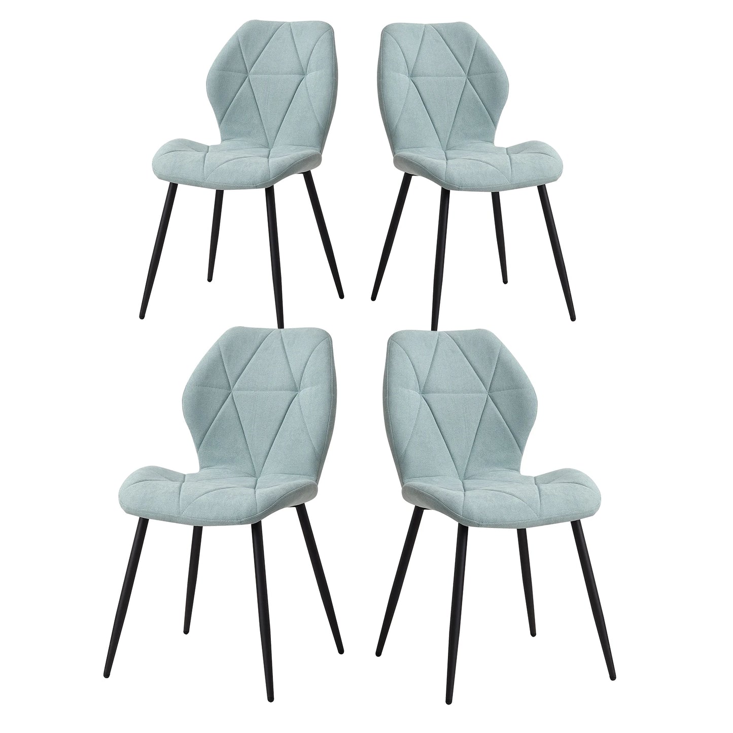 Eetkamerstoelset van 4 - Stoelen - Keukenstoel - Scandinavisch minimalistisch - Mint