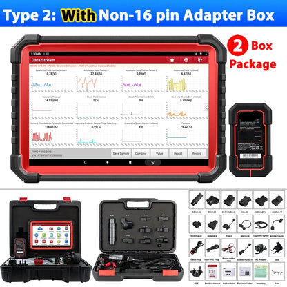 Autodiagnose Tool – Auto Scanner – Diagnoseapparaat – OBD Scanner – Foutcode Uitlezer – 10.1 Inch Scherm – 37+ Resetfuncties