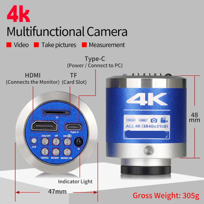 Microscope - Soldeer - Soldeerstation - Industrieel - 4K USB/HDMI - 215x Vergroting - Full HD Microscoop voor PCB Soldeerwerk & Smartphone Reparatie