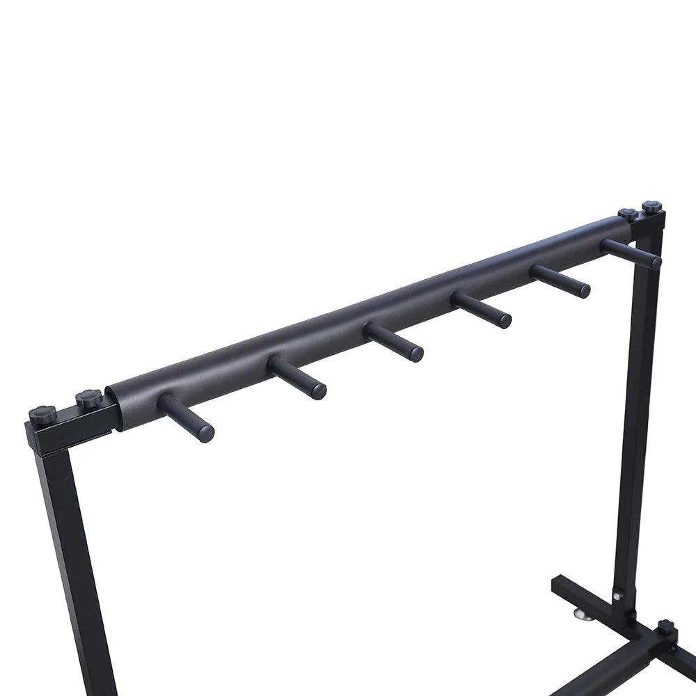 Multistandaard voor 5 Gitaren – Universele Gitaarstandaard voor Elektrische en Akoestische Gitaren – Stevige Display Stand – Zwart – Rubberen Bescherming